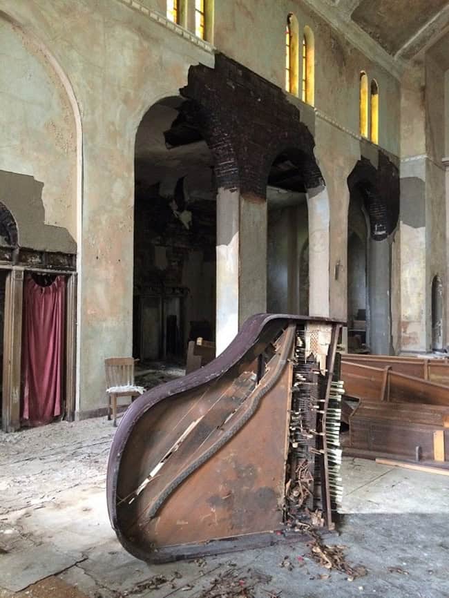 Detroit Building Church Piano