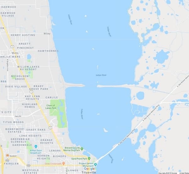 Map of Titusville Florida