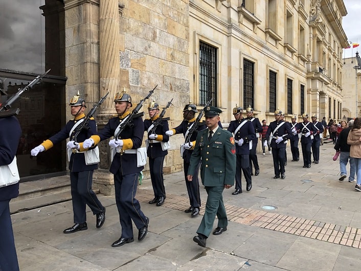 Bogota Colombia Guard Change