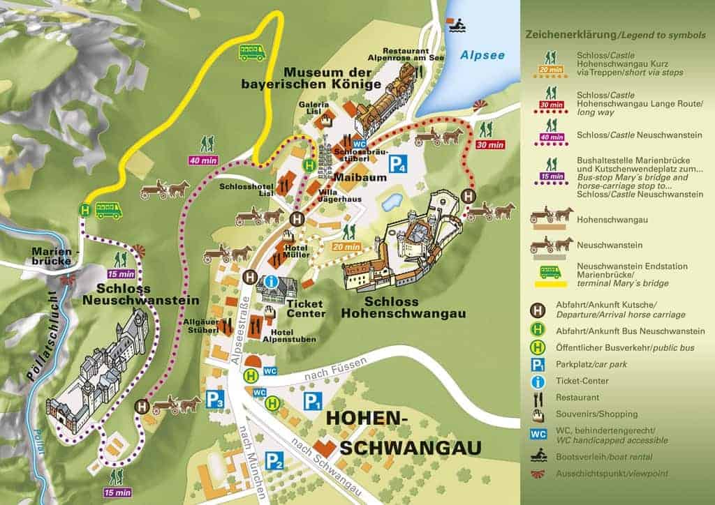 Neuschwanstein Castle Map