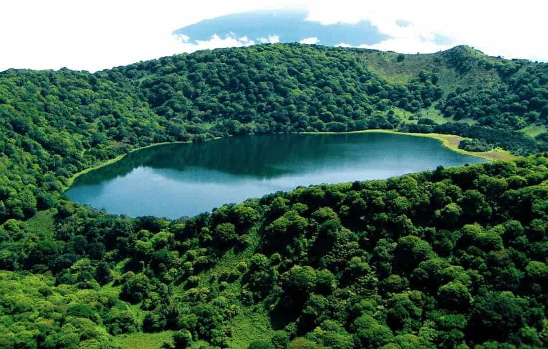 Lakes in craters