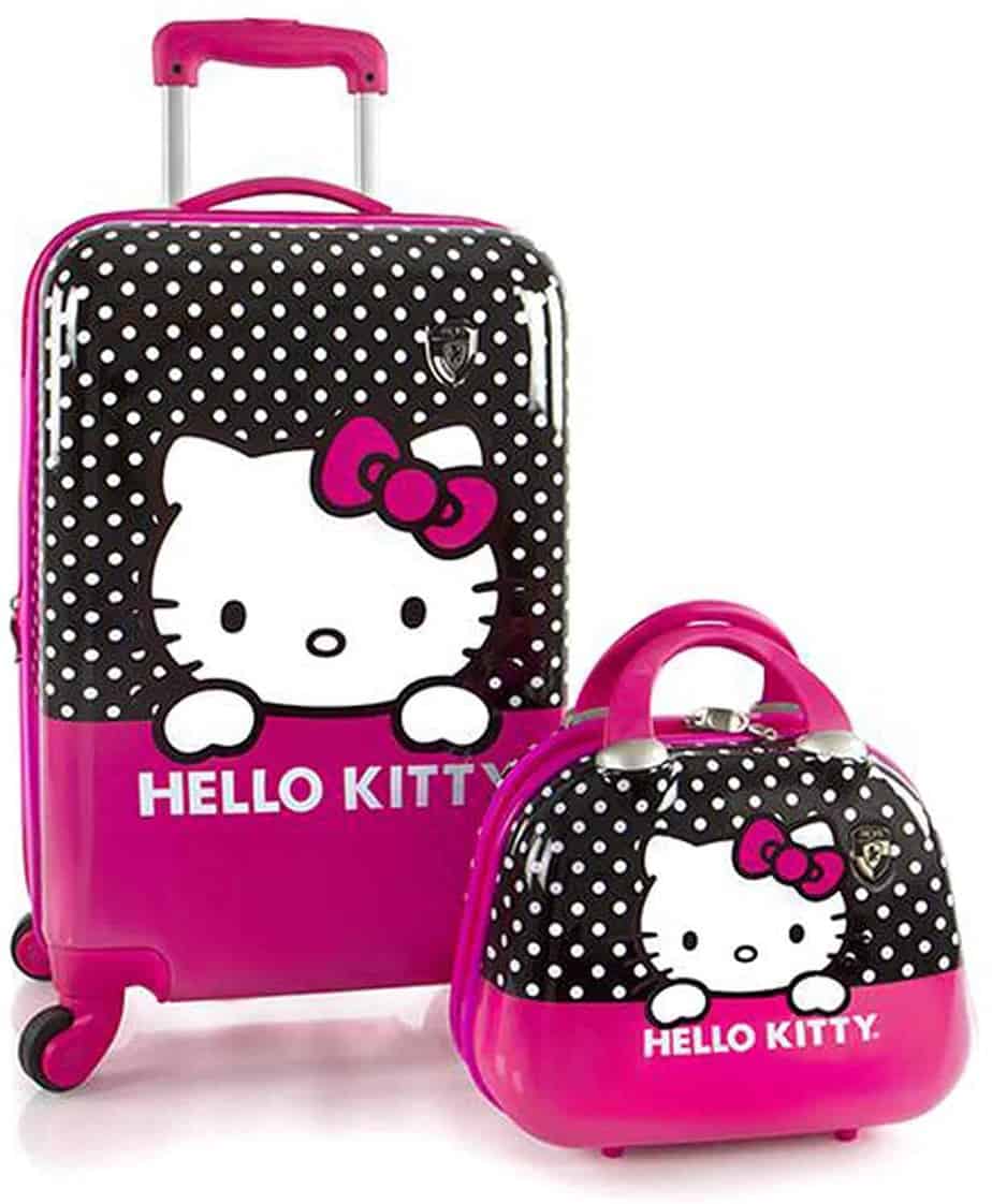 Hey's America Hello Kitty 21-Inch Spinner Luggage and Beauty Case Pink