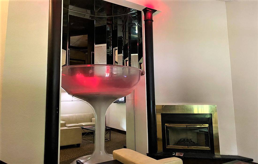 champagne glass hotel room