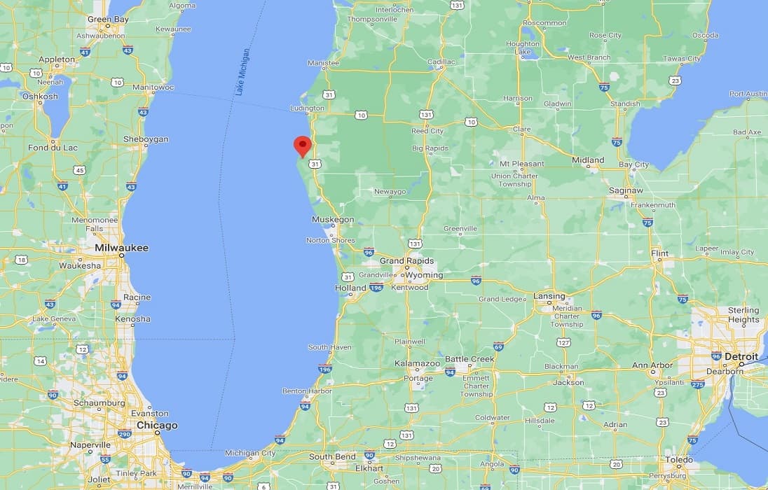 Map of Silver Lake Michigan