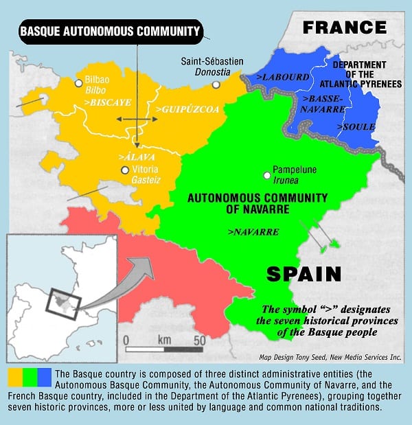 Map of Basque Country