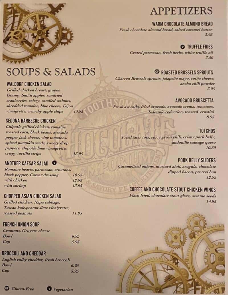 toothsome chocolate emporium menu salads