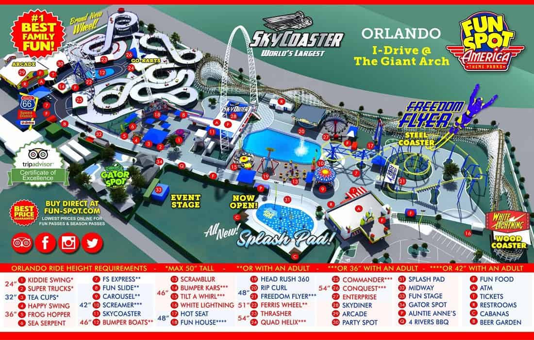 Fun Spot Orlando Park Map