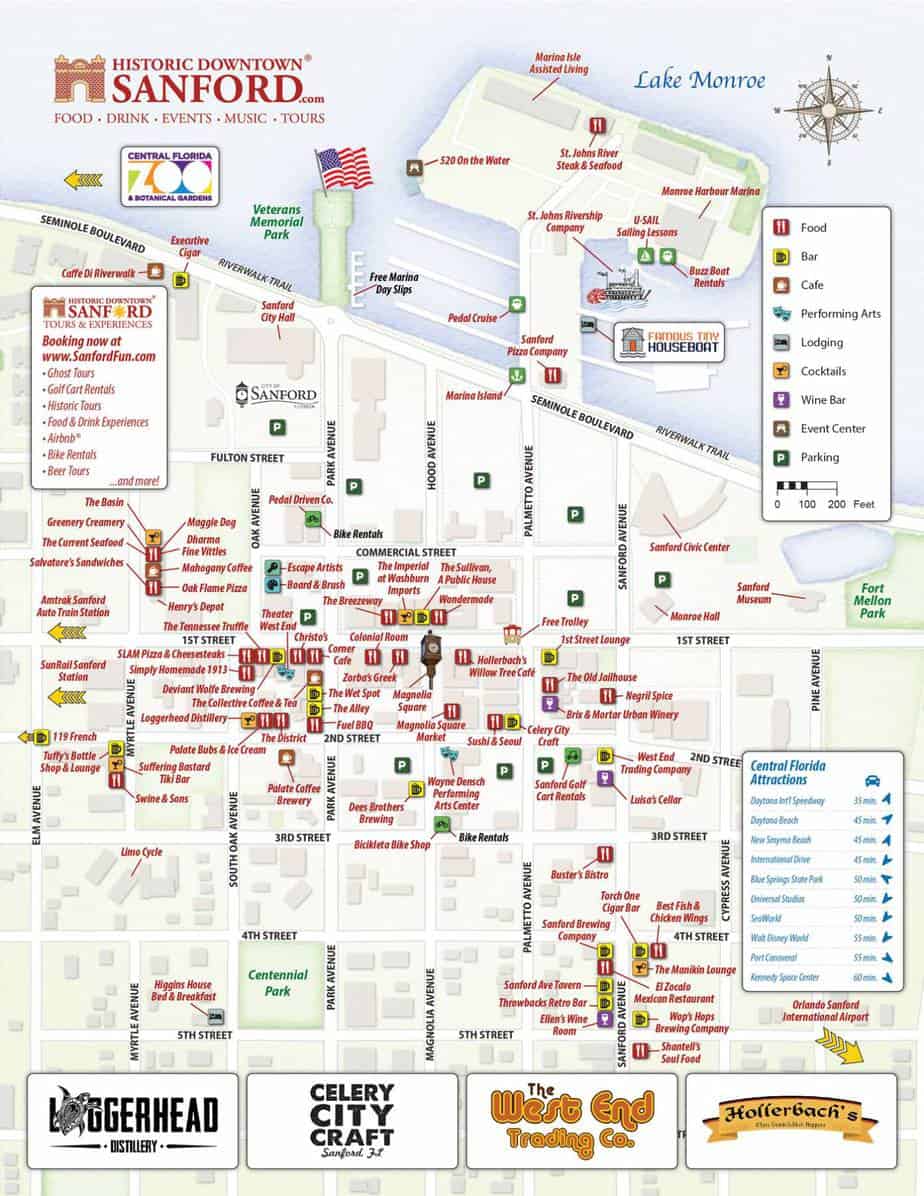 Map Historic Downtown Sanford
