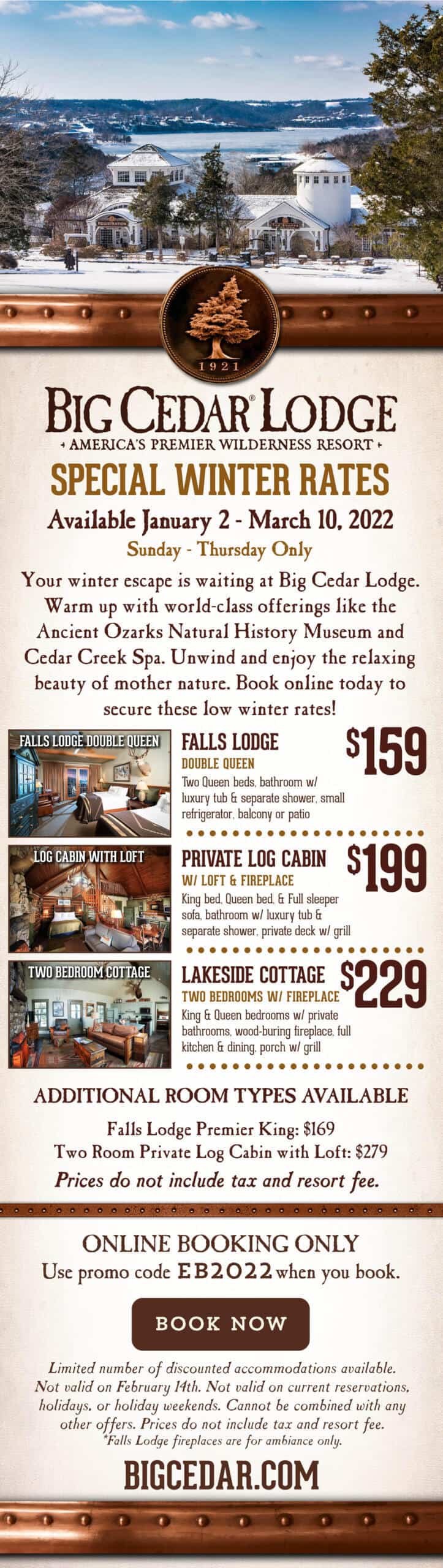 Big Cedar Lodge Winter Specials