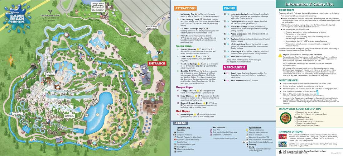 Disney's Blizzard Beach Map