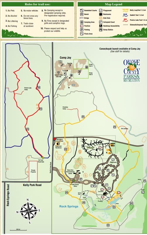 Kelly Park Map