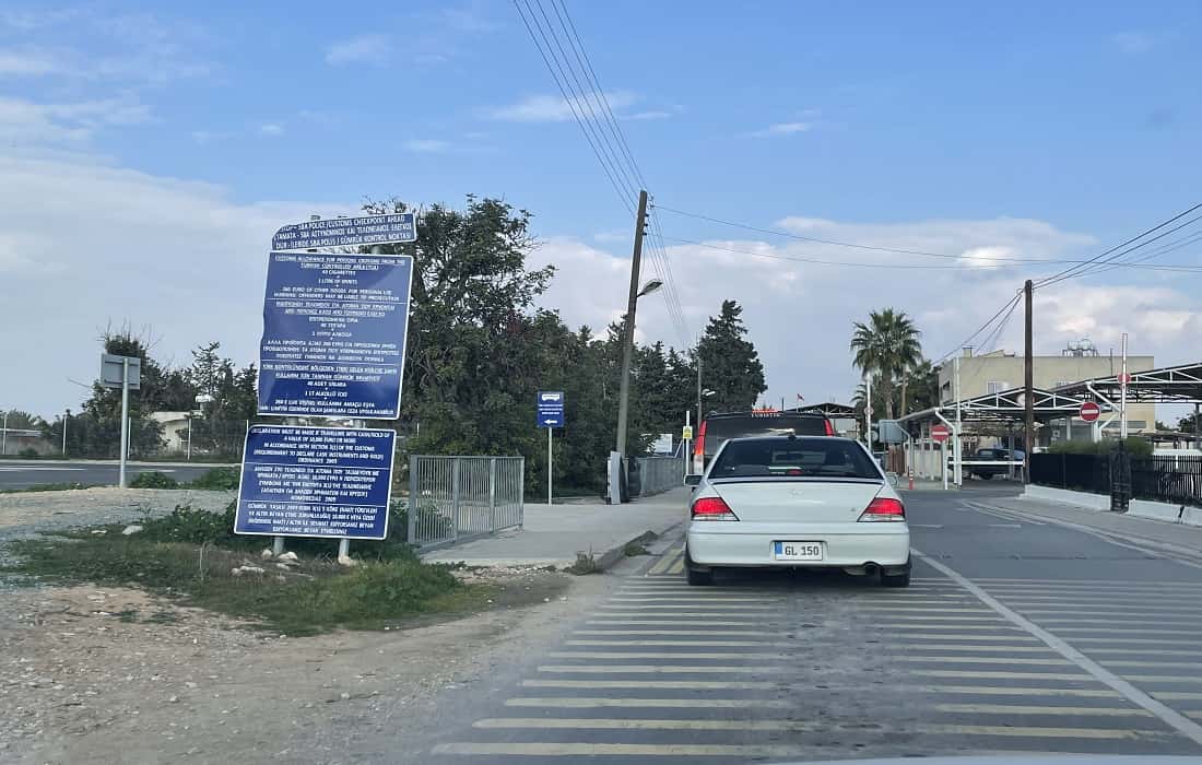 Cyprus Border Crossing Between North and South Cyprus