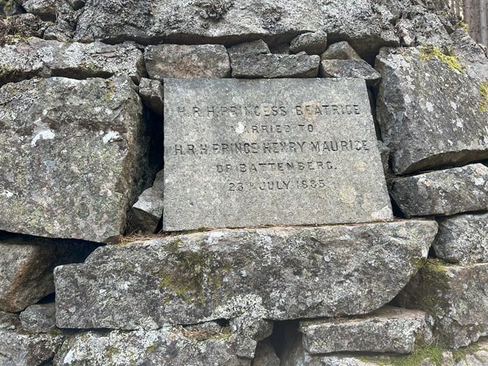 Plaque On Princess Beatrices Cairn