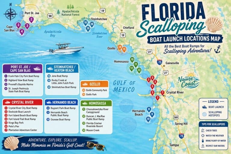 20 Popular Florida Scalloping Boat Launch Locations