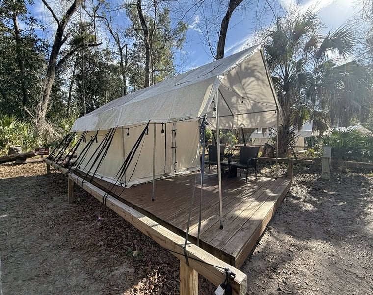 Tent At Manatee Springs Park